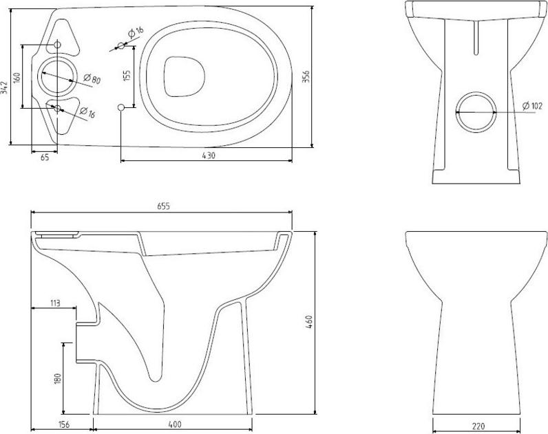 Напольный унитаз KOLO Special RP732090200/RP733100200