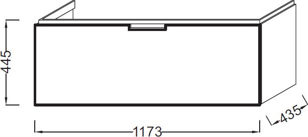 Тумба под раковину 115 см Jacob Delafon Reve EB1133-G80 коричневый