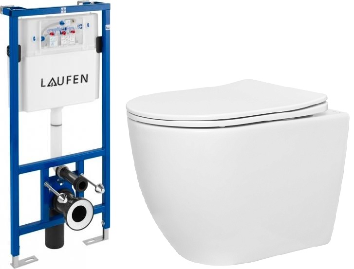 Комплект Laufen Lis CW1 8.9466.0 с подвесным унитазом San More Fiaba SMT971903 с сиденьем микролифт