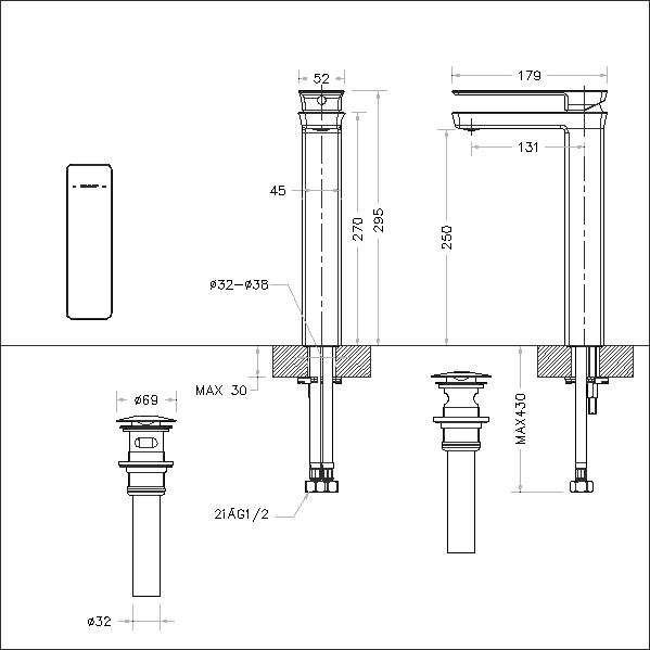 Смеситель для раковины Bravat Phillis F156101C-A-ENG, хром