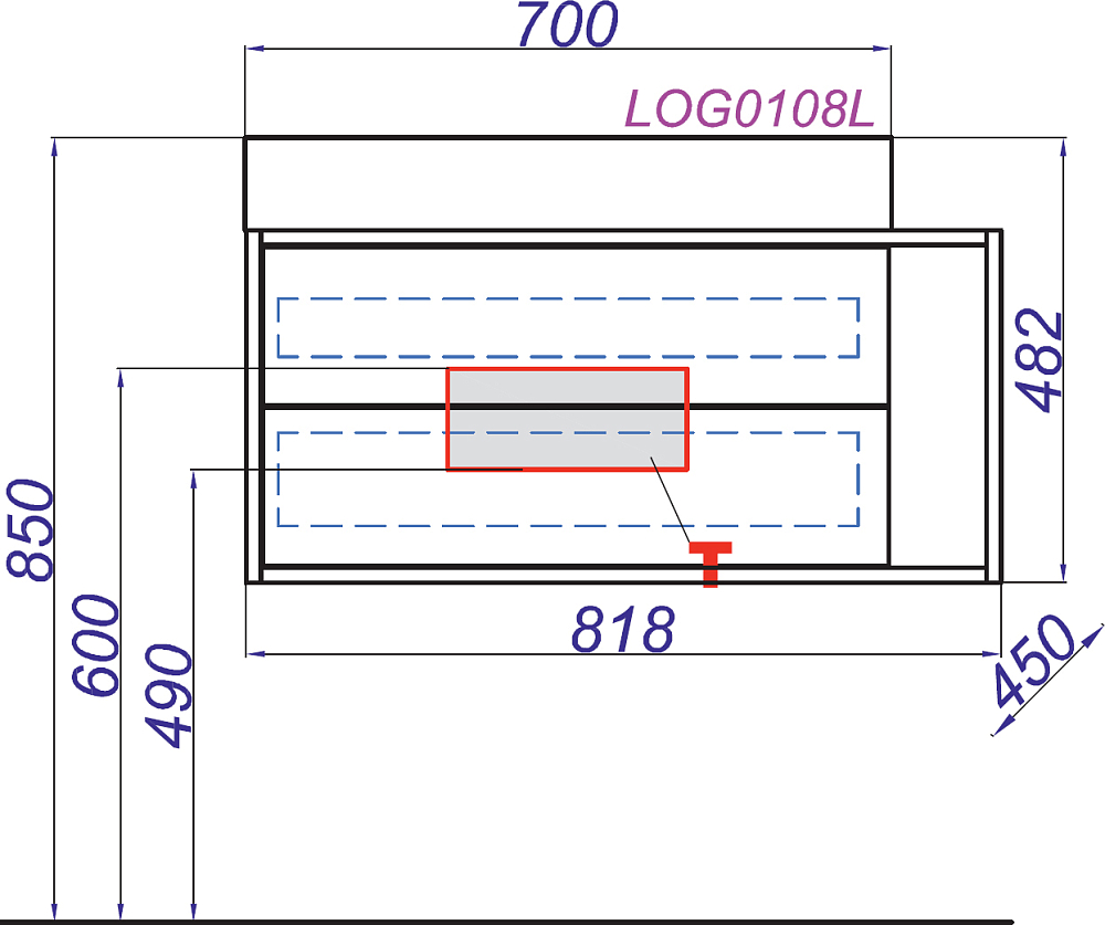 Тумба под раковину Aqwella Clarberg Logic 80 L LOG0108L белый