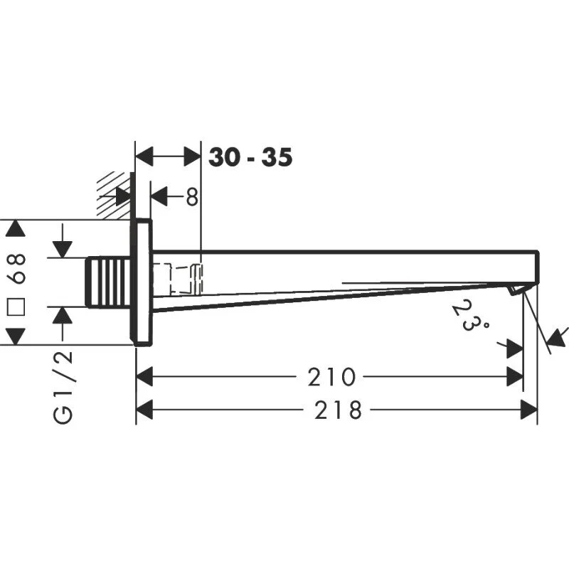 Излив  Hansgrohe Tecturis E 73410670 черный