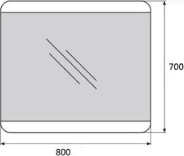 Зеркало BelBagno SPC-CEZ-800-700-LED-BTN