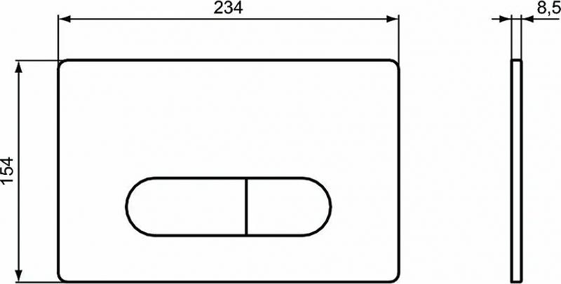 Комплект инсталляция с подвесным унитазом Ideal Standard Connect P211601 с сиденьем микролифт и клавишей смыва хром