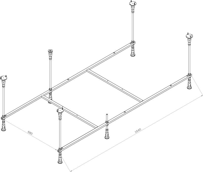 Каркас для ванны AM.PM Func 170x80 W84A-170-080W-R