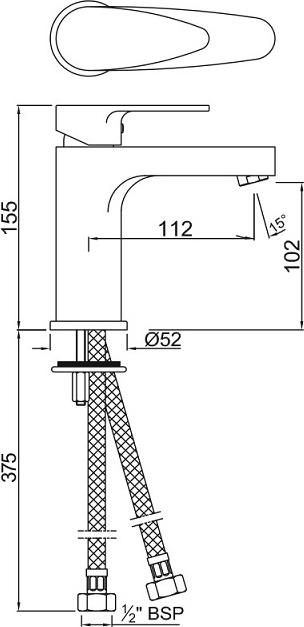 Смеситель для раковины Jaquar Vignette Prime VGP-CHR-81011B, хром