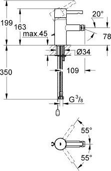 Смеситель для биде Grohe Essence 33623000