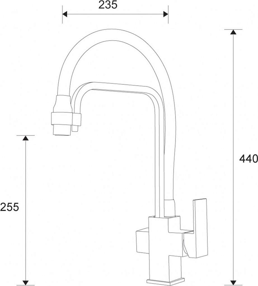 Смеситель для кухни Zorg Sanitary ZR 341-8 YF CLEAN WATER, хром / белый