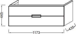 Тумба под раковину 115 см Jacob Delafon Reve EB1137-G1C белый