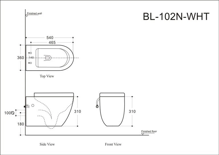 Подвесной унитаз Aquanet Cetus BL-102N-WHT (203345) Rimless, с крышкой-сиденьем Soft Close - Slimseat BL-005