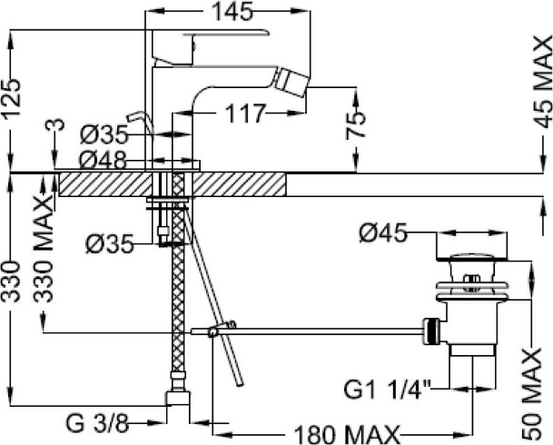 Смеситель Sturm Stern ST-STE-62060-CR для биде