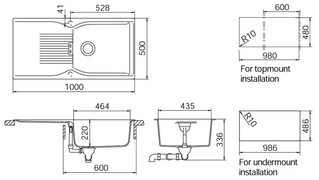 Кухонная мойка Schock Campus CampusD-100L_inox черный