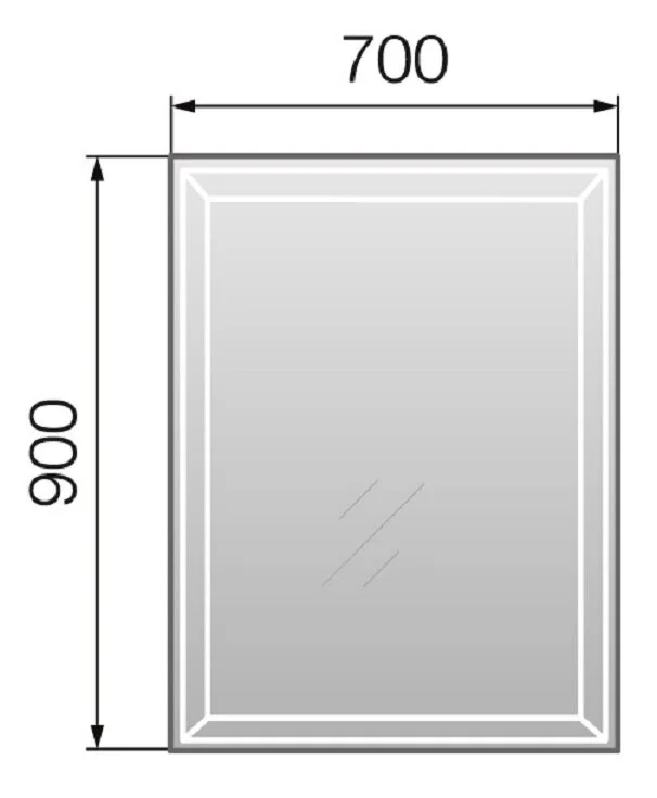 Зеркало Marka One Classic 2 У52205 белый