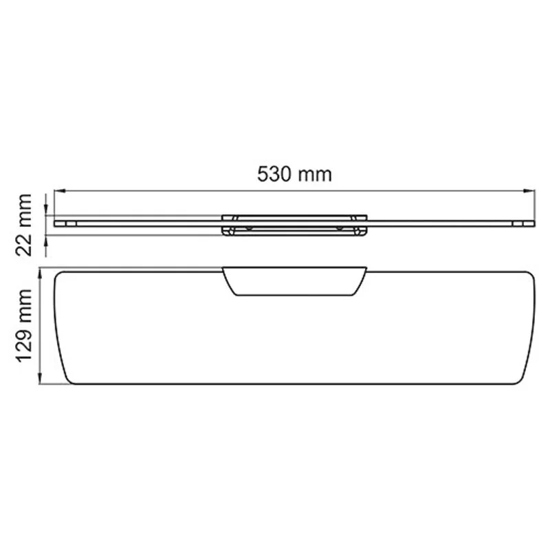 Полка WasserKRAFT Wiese K-8900 K-8924 белый;черный