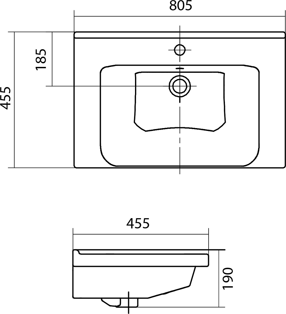 Раковина Santek Миранда 1WH302251 80 см. (уцененный товар)