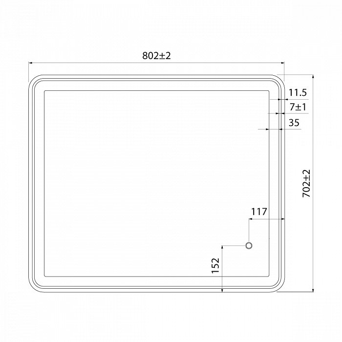 Зеркало Iddis Cloud CLO8000i98