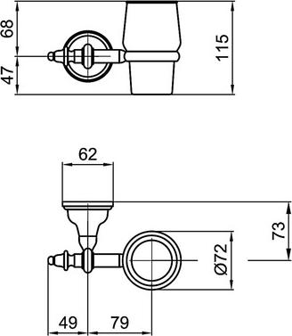 Стакан Webert Armony AM500301015 хром