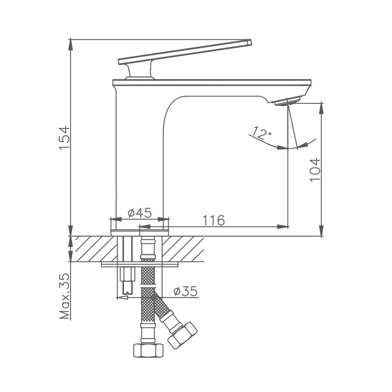 Смеситель для раковины Haiba HB10589 хром