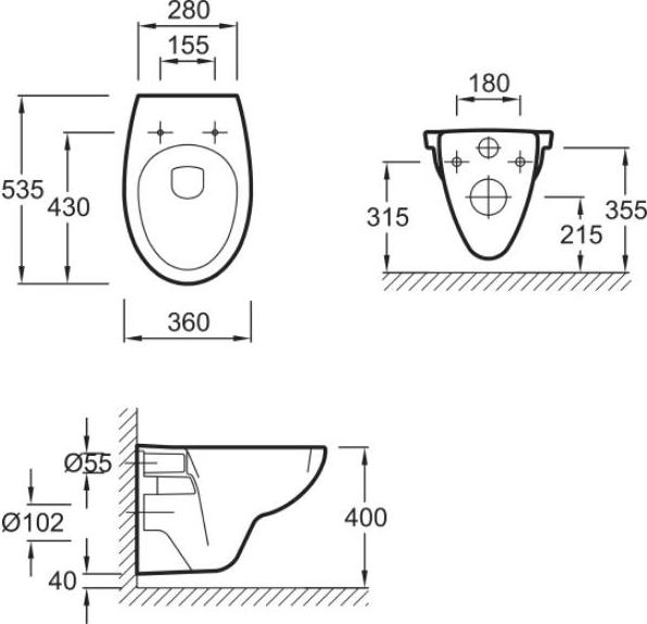 Готовое решение Jacob Delafon Patio E21734RU-00