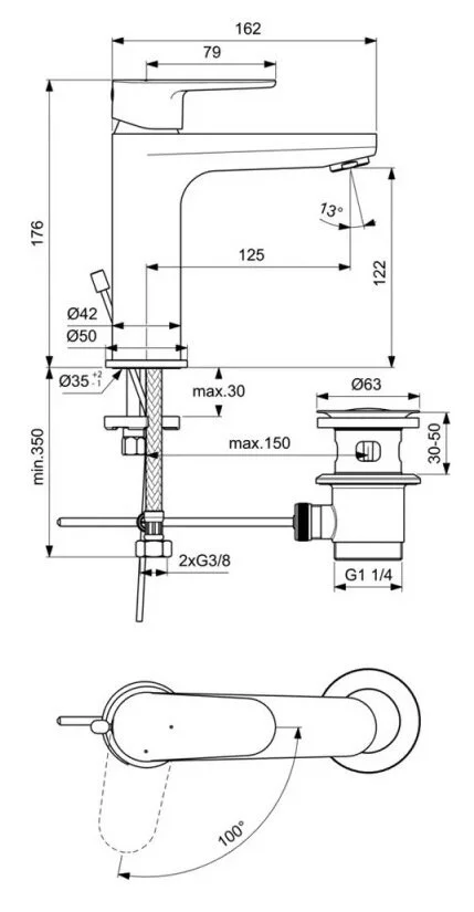 Смеситель для раковины Ideal Standard Cerafine BC702AA хром