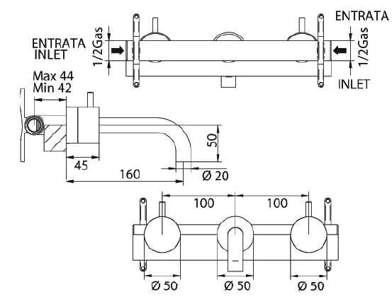 Смеситель для раковины Bandini Stel 960720PN00C хром