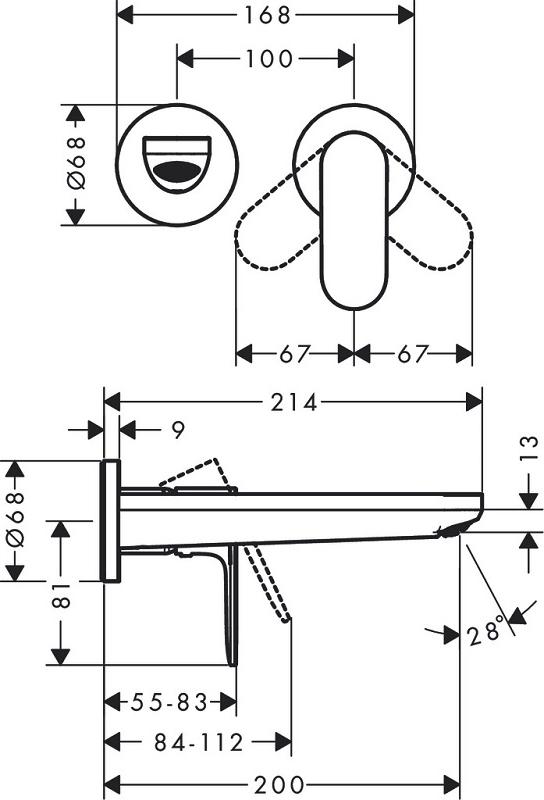 Смеситель для раковины Hansgrohe Rebris S 72528000, хром