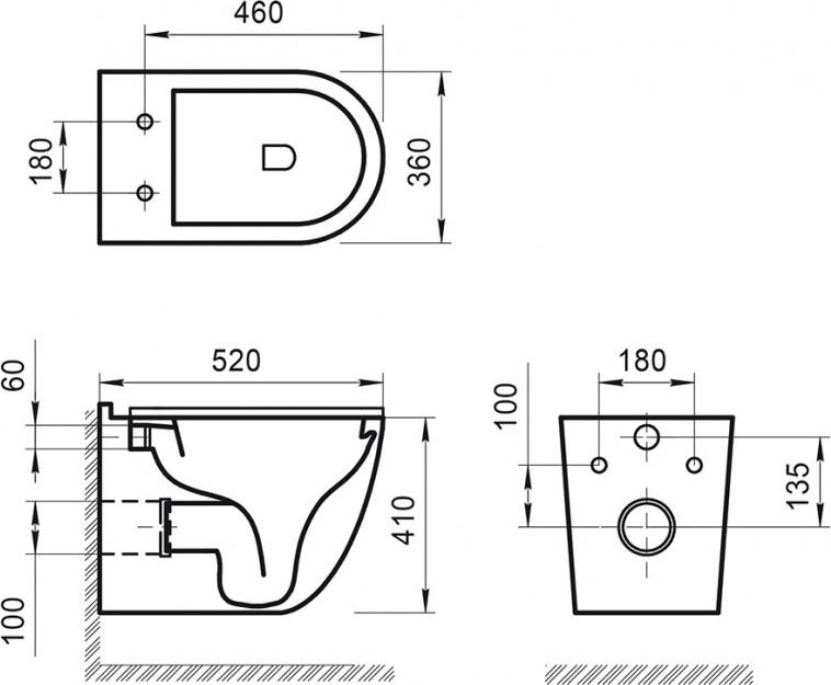 Подвесное биде BelBagno Senso-R BB017BH