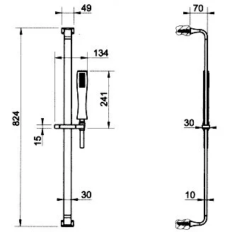 Душевой гарнитур Gessi Mimi 31245-031 хром