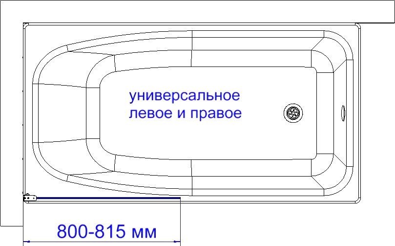 Шторка на ванну DIWO Коломна 4GW007 распашная, 80x150