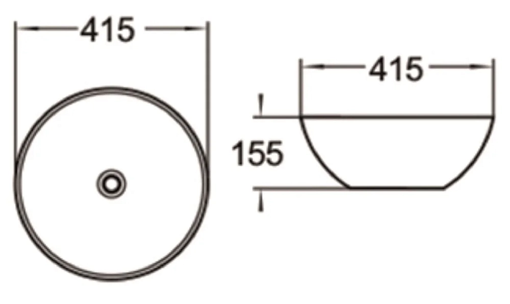 Раковина накладная SantiLine SL-1039 белый