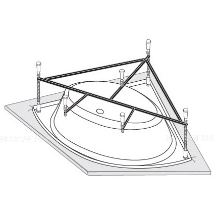 Каркас к ванне Vagnerplast Iris 143x143 VPK143143