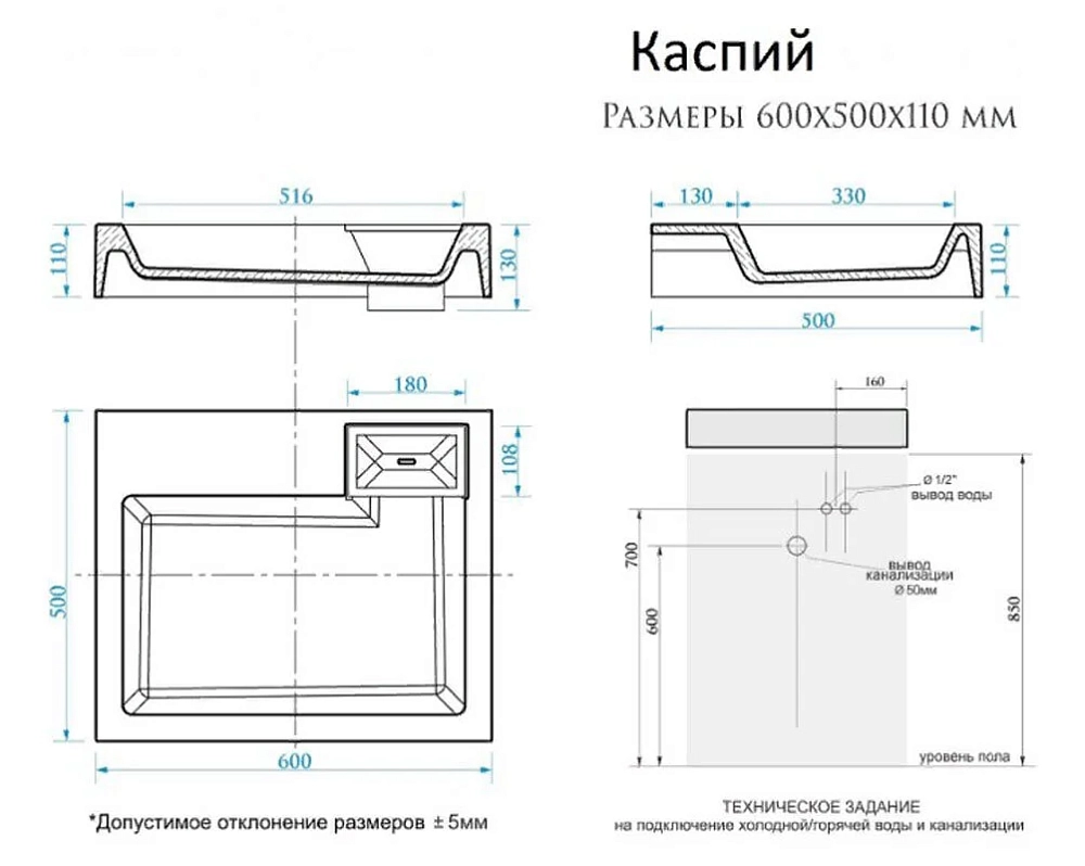 Раковина SuperSan Kas-D1 белый