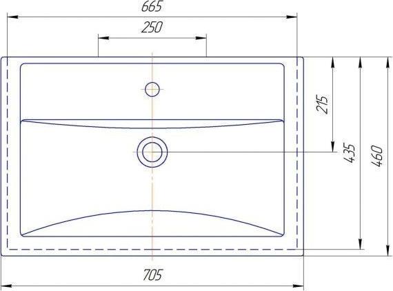 Раковина 70 см Sanflor Фостер 70 Н0000001034