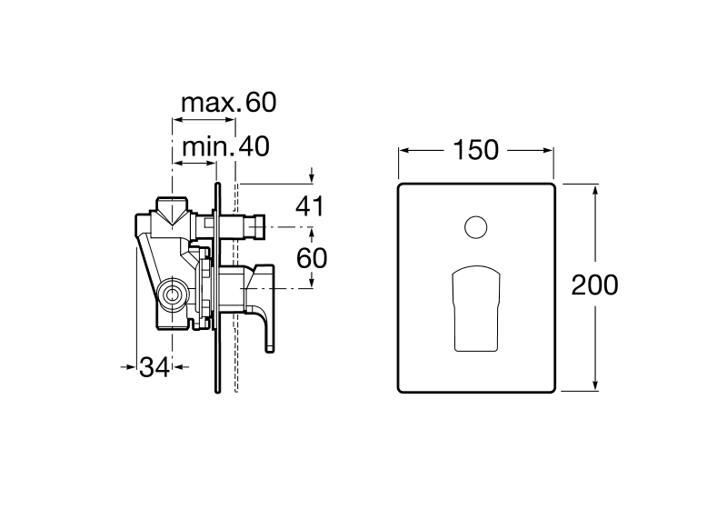 Смесителя для душа Roca L90 5A0601C00