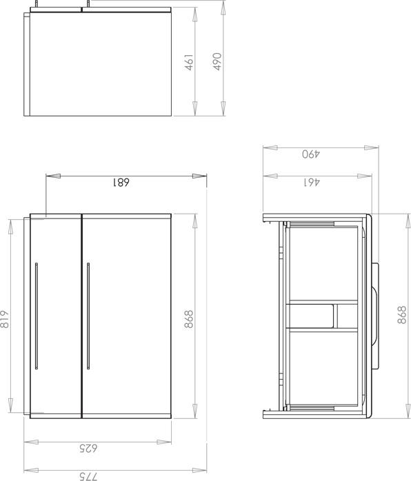 Тумба по раковину IFO Grandy RK140090001