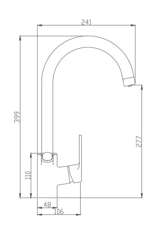 Смеситель для кухни Haiba HB506 HB76856 хром