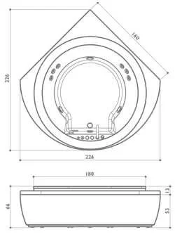 Акриловая ванна Jacuzzi Nova 9F43-554 белый