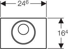 Кнопка смыва для унитаза Geberit Sigma 10 115.891.SN.5 нержавеющая сталь