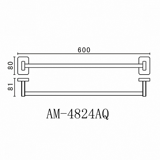 Полотенцедержатель Art&Max Gotico AM-4824AQ, бронза