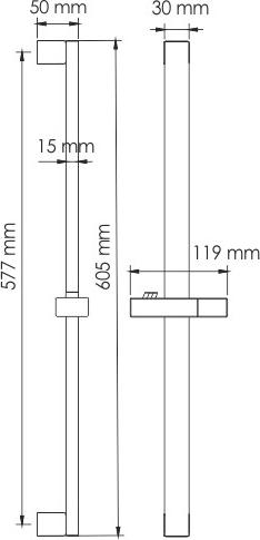 Душевая штанга WasserKRAFT A123, хром