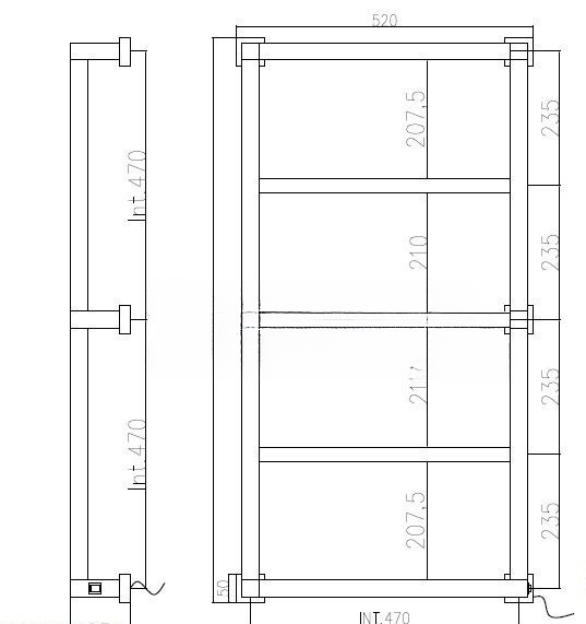 Полотенцесушитель электрический Margaroli Quadri 8104705CRB хром