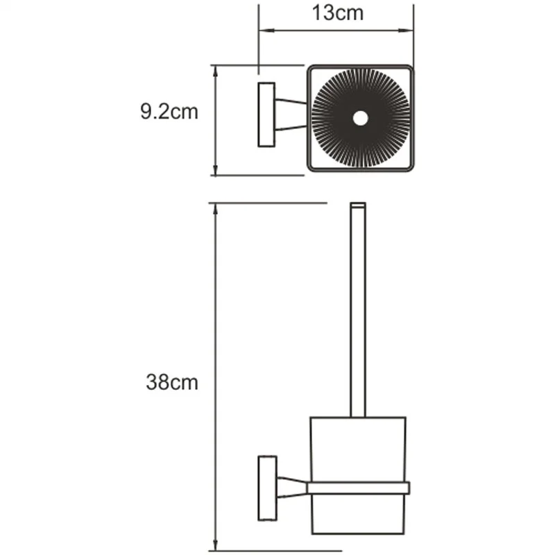 Ёршик WasserKRAFT Dill К-3900 K-3927 хром;белый