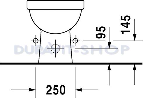 Напольное биде Duravit Happy D 0257100000