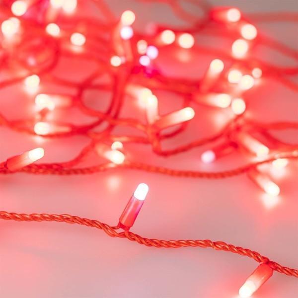 Уличная светодиодная гирлянда Ardecoled нить 230V красный ARD-String-Classic-10000-Red-100Led-Milk-Flash Red 031195