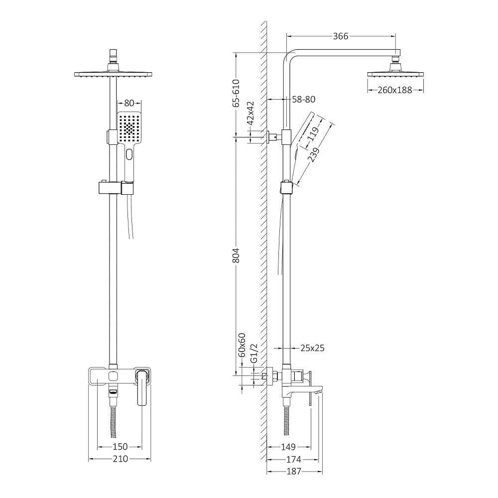 Душевая система Timo Torne SX-4320/00 хром