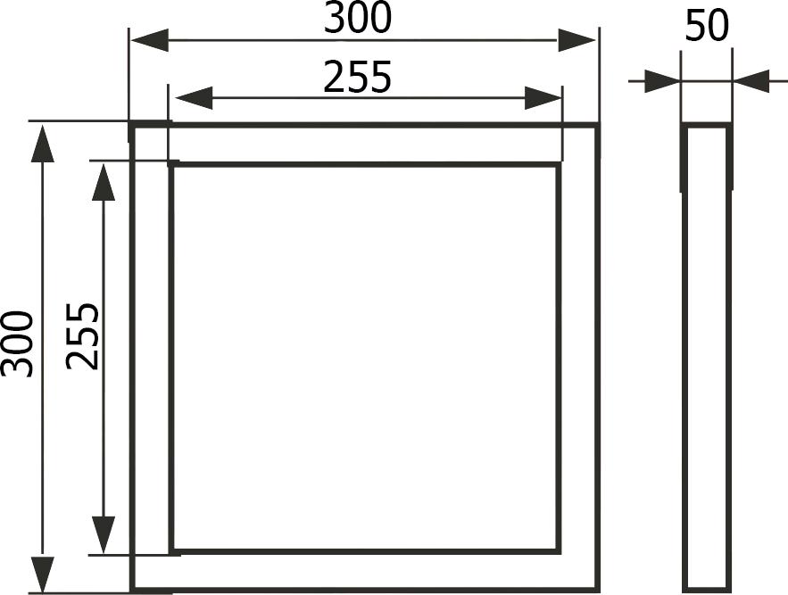 Настенный люк Evecs Ceramo Steel D3030 30х30