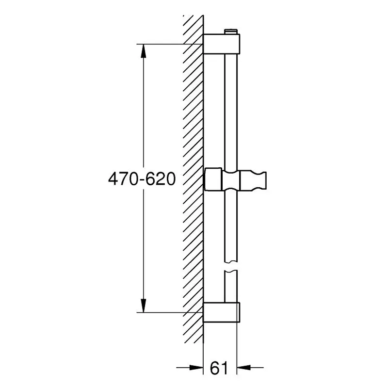 Душевая штанга Grohe Tempesta 27523001 хром