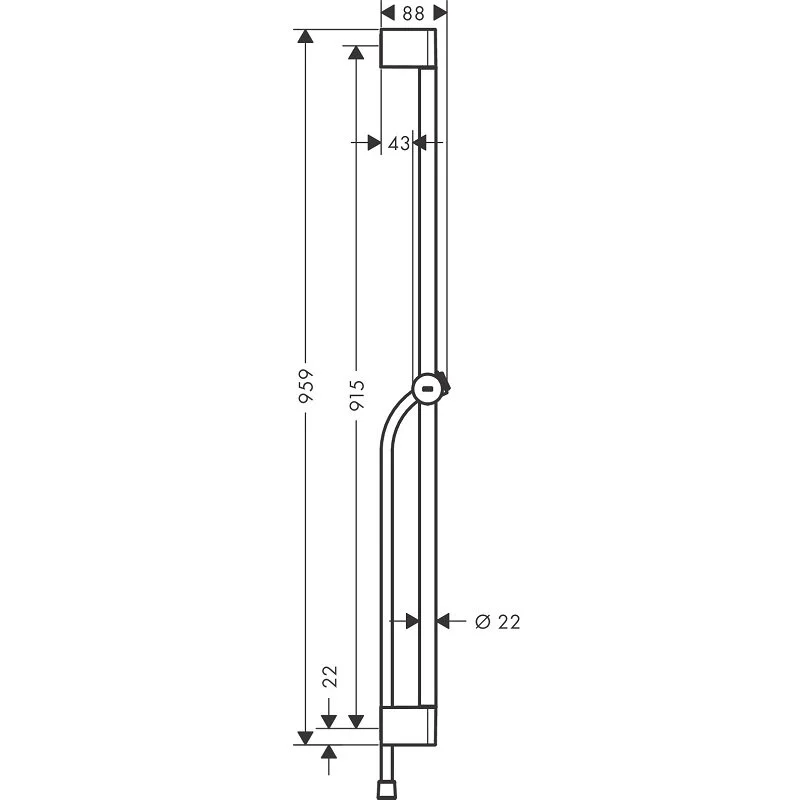 Штанга душевая Hansgrohe Unica 24401000 хром