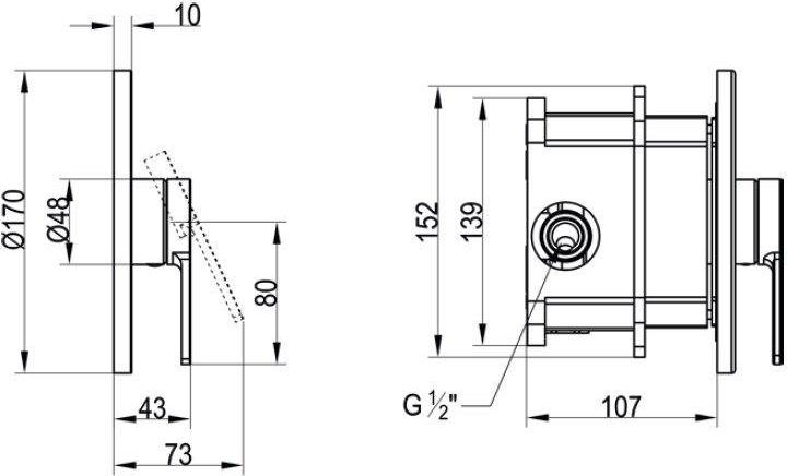 Смеситель для душа Villeroy & Boch Architectura TVS10335200061