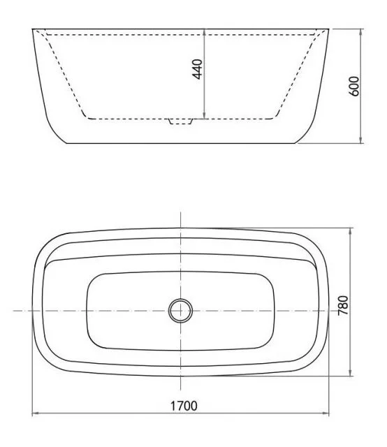 Акриловая ванна Aquanet Fine 170х78 260051 белый